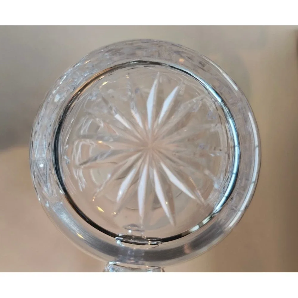 Crystal Beer‎ Mug Tankard Heavy Vintage Diamond Starburst Base Large Handle